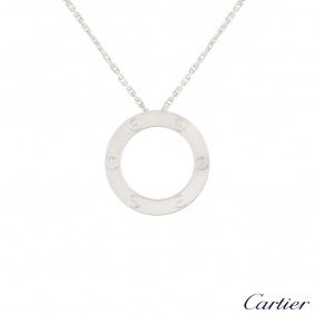 Cartier White Gold Love Necklace B7014300